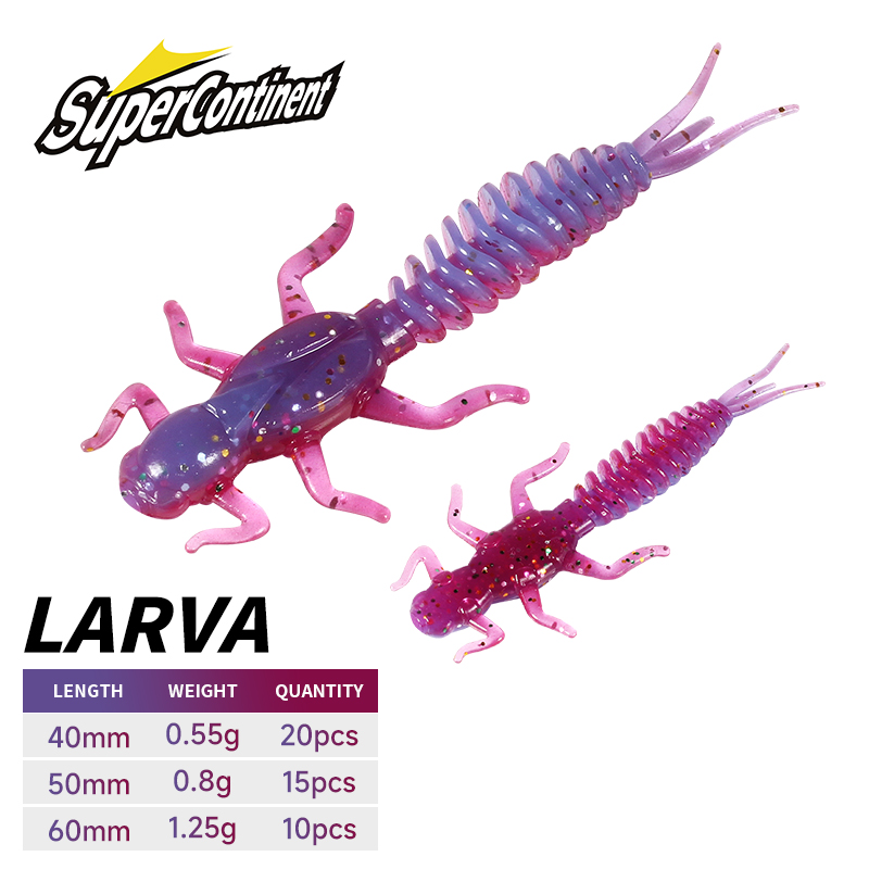 Fishing Lure Soft Plastic - 2019New リーチソフトルアーソフトプラスチックルアー幼虫 6 センチメートル/5 センチメートルフローティング淡水スイムベイトシリコーンソフト餌ワーム釣り用